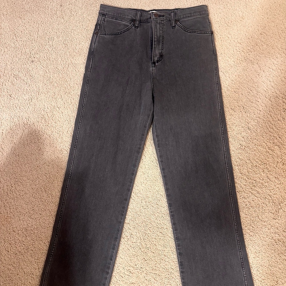 Wrangler Dark Gray Straight Leg Jeans